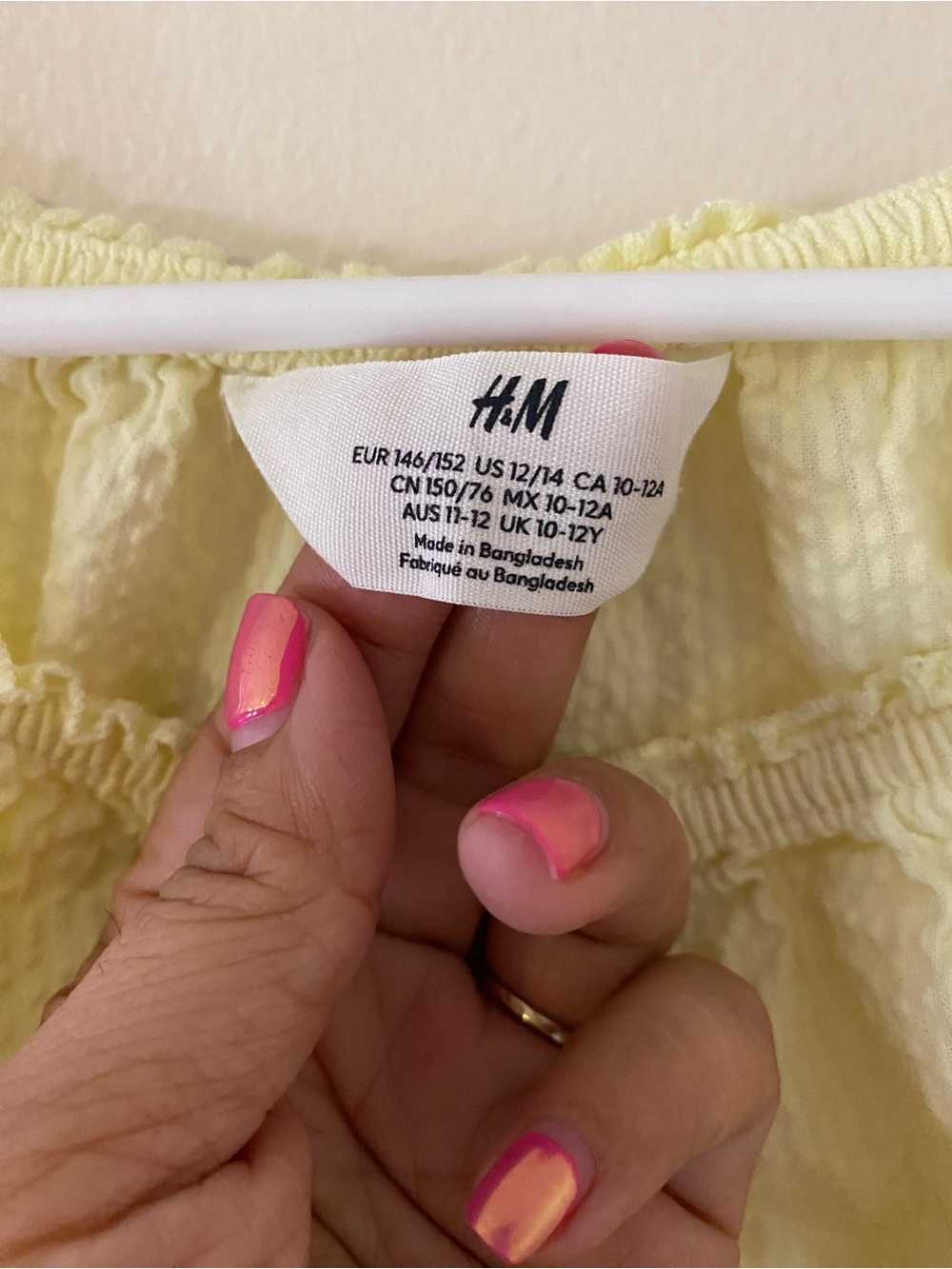 H&M Soft Yellow Girls Sundress cotton 12/14 - Picture 2 of 6